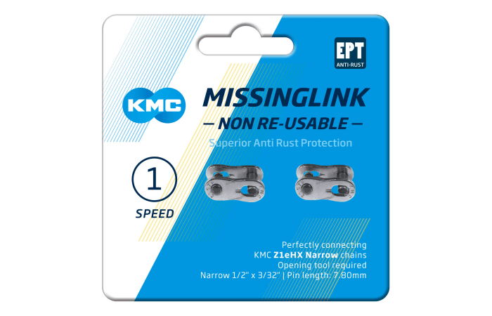Kettingslotje KMC Missing Link 1speed Z1eHX Narrow (2 stuks)